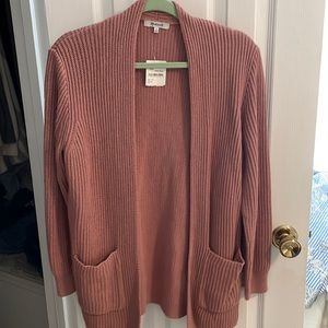 Pink knit cardigan